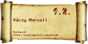 Váczy Marcell névjegykártya