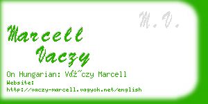 marcell vaczy business card